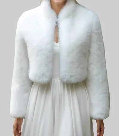 Cindly Kimberly White Fur Jacket