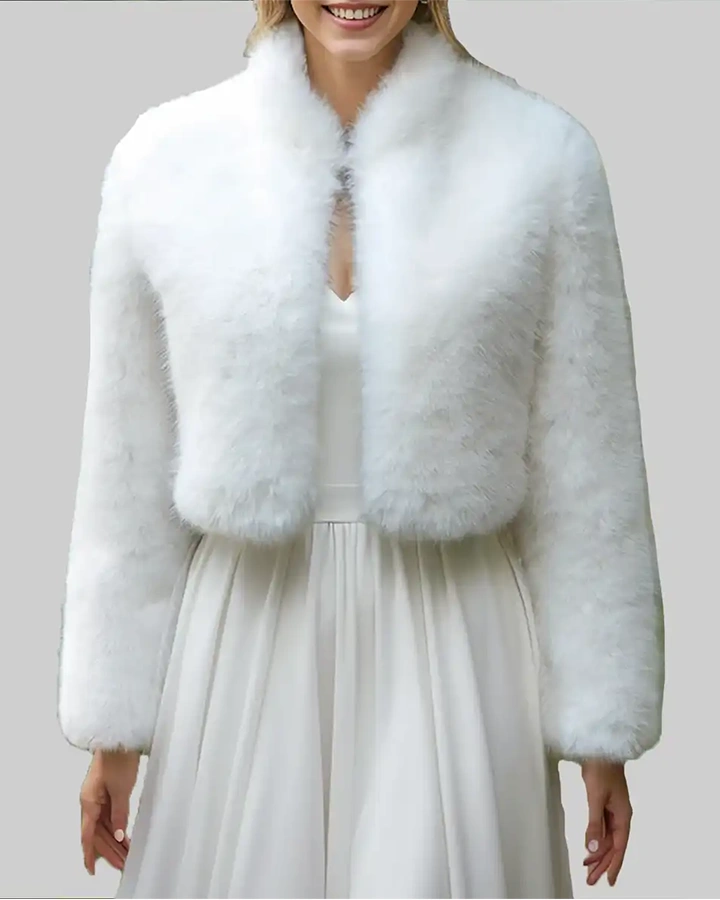 Cindly Kimberly White Fur Jacket Cindly Kimberly White Fur Jacket