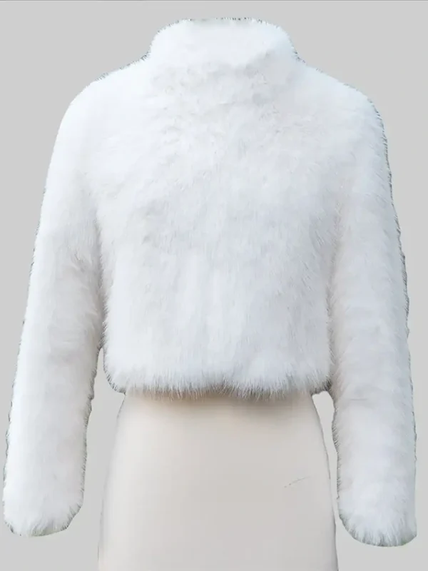 Cindly Kimberly White Fur Jacket