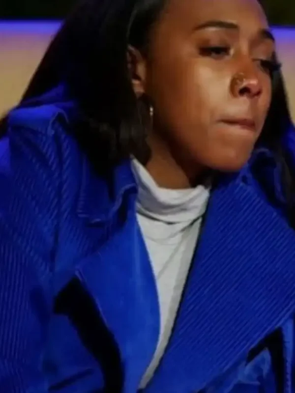 Claim To Fame S02 Monay Blue Belted Trench Coat