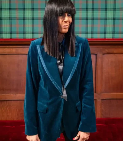 Claudia Winkleman The Celebrity Traitors Blue Blazer