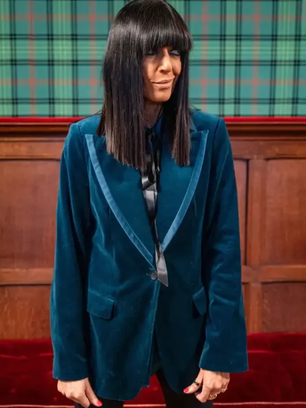 Claudia Winkleman The Celebrity Traitors Blue Blazer