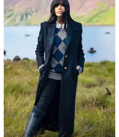 Claudia Winkleman The Celebrity Traitors Blue Coat