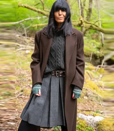 Claudia Winkleman The Celebrity Traitors Brown Coat