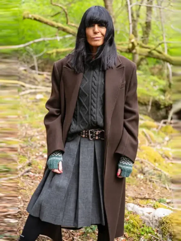 Claudia Winkleman The Celebrity Traitors Brown Coat