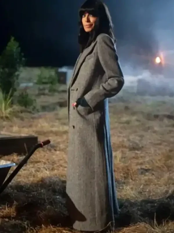 Claudia Winkleman The Celebrity Traitors Grey Coat