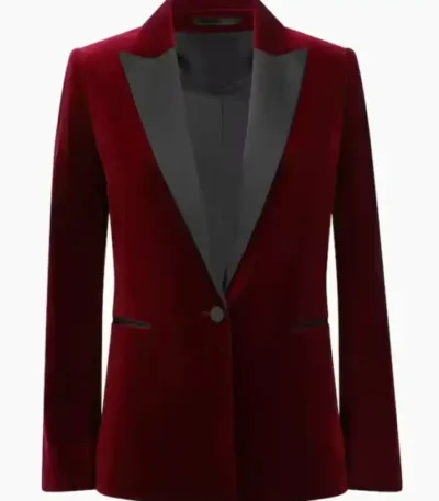 Claudia Winkleman The Celebrity Traitors S01 Red Blazer