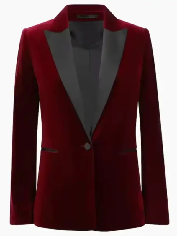 Claudia Winkleman The Celebrity Traitors S01 Red Blazer