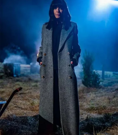 Claudia Winkleman The Traitors UK Grey Coat