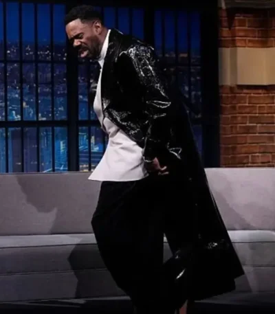 Late Night with Seth Meyers Colman Domingo Leather Coat