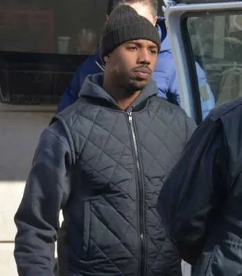 Creed Michael B Jordan Grey Quilted Vest