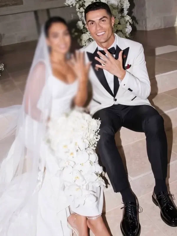 Cristiano Ronaldo White Wedding Blazer