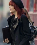 Cruella Emma Stone Black Cotton Coat