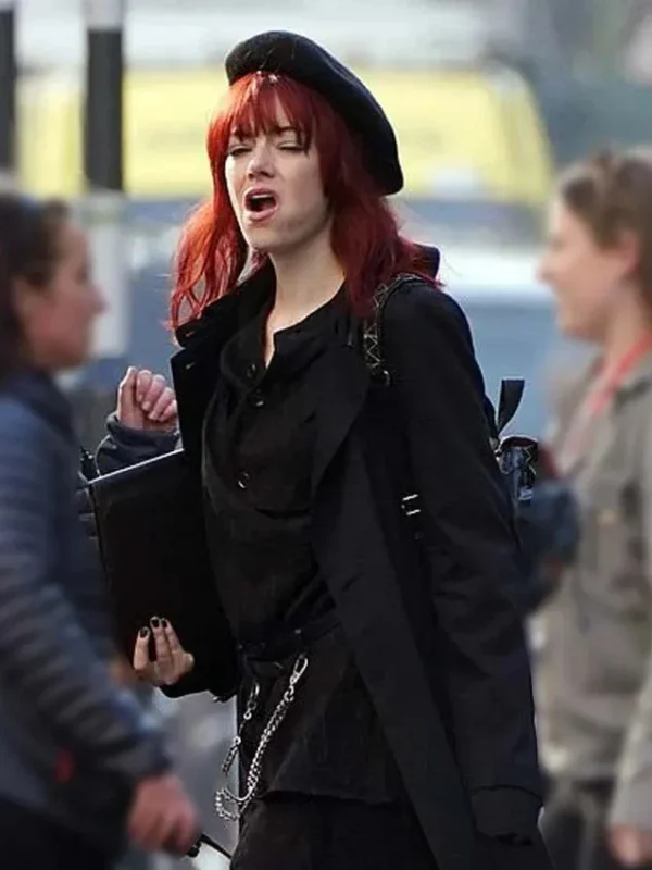 Cruella Emma Stone Black Cotton Coat