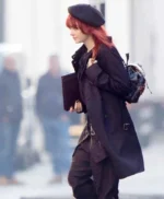 Cruella Emma Stone Black Cotton Coat