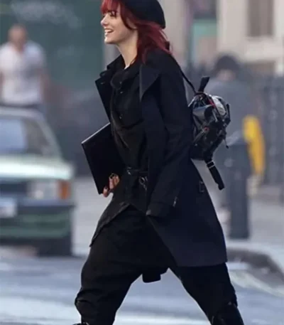 Cruella Emma Stone Black Cotton Coat