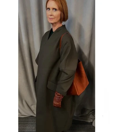 Cynthia Nixon And Just Like That S03 Green Coat