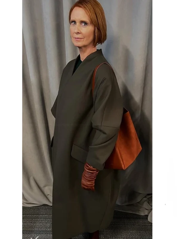 Cynthia Nixon And Just Like That S03 Green Coat