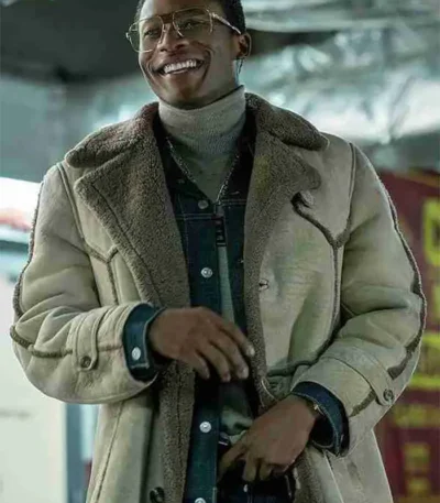 Da’Vinchi BMF Shearling Fur Suede Leather Coat