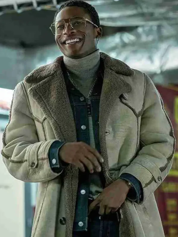 Da’Vinchi BMF Shearling Fur Suede Leather Coat