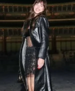 Dakota Johnson Gucci Cruise 2024 Leather Trench Coat