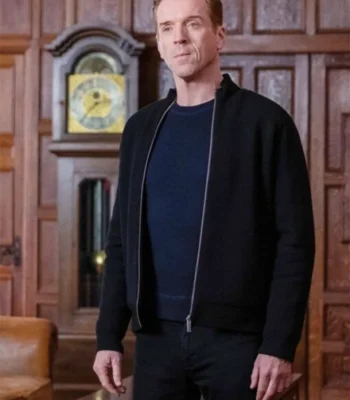 Damian Lewis Billions S05 Black Fleece Jacket