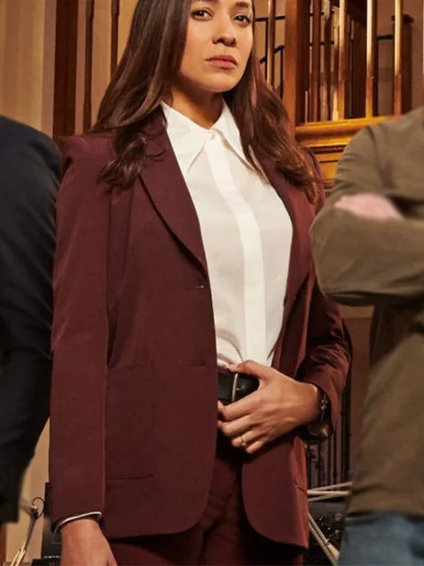Dania Ramirez Alert Missing Persons Unit Burgundy Blazer