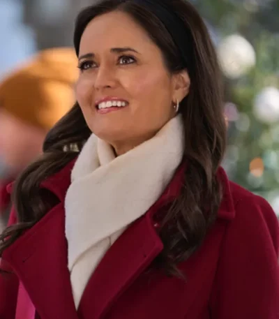 Danica McKellar A Cinderella Christmas Ball Wool Long Coat