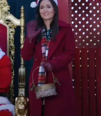 Danica McKellar A Cinderella Christmas Ball Wool Long Coat