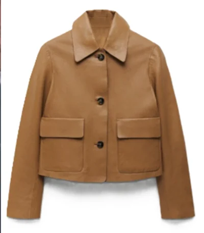 Danielle Reyes The Traitors US Brown Leather Jacket
