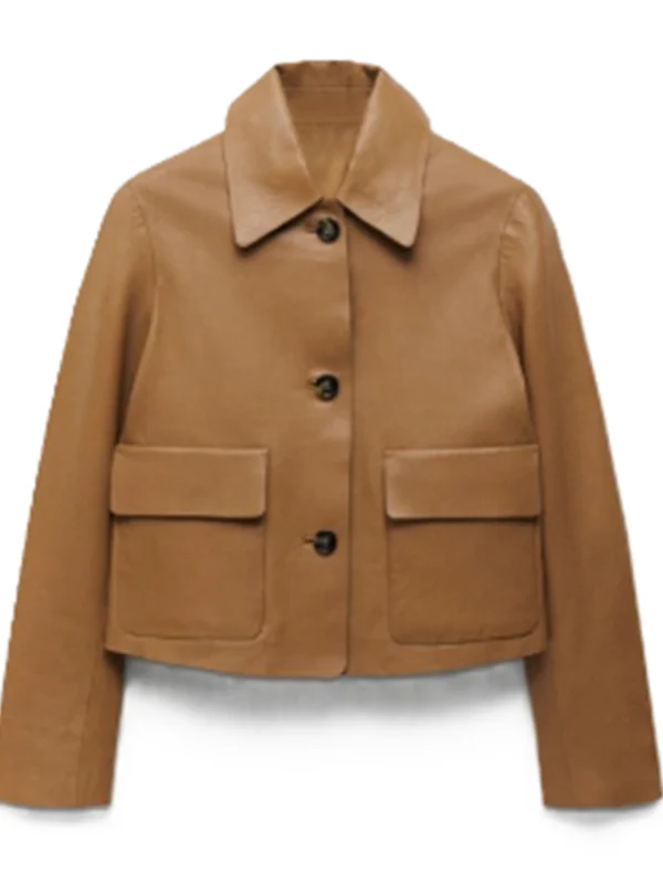 Danielle Reyes The Traitors US Brown Leather Jacket