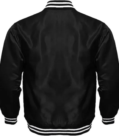Deacon Black Letterman Varsity Bomber Jacket