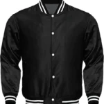 Deacon Black Letterman Varsity Bomber Jacket