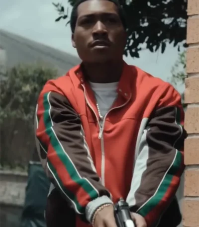 Demetrius Lil BMF S03 Orange Jacket