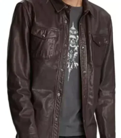 DiMera Days of Our Lives Leather Shacket