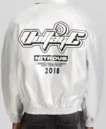 Dois às 10 2023 Miguel Cristovinho Metallic Silver Leather Jacket