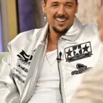 Dois às 10 2023 Miguel Cristovinho Metallic Silver Leather Jacket
