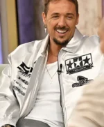 Dois às 10 2023 Miguel Cristovinho Metallic Silver Leather Jacket