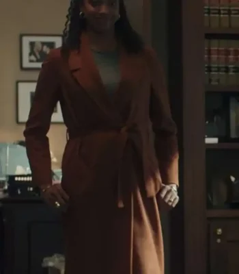 Billions S07 Kate Sacker Brown Trench Coat
