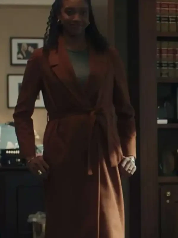 Billions S07 Kate Sacker Brown Trench Coat