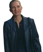 Eddie Janko Blue Bloods S14 Navy Leather Blazer