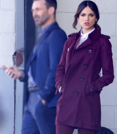 Eiza Gonzalez Baby Driver Darling Coat