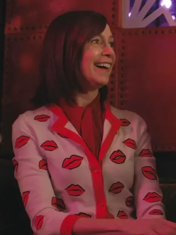 Elsbeth 2024 Carrie Preston Red Lip Print Jacket