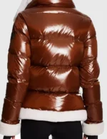 Elsbeth Carrie Preston Brown Sherpa Puffer Jacket