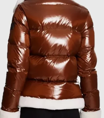 Elsbeth Carrie Preston Brown Sherpa Puffer Jacket