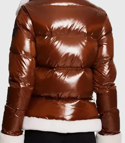 Elsbeth Carrie Preston Brown Sherpa Puffer Jacket