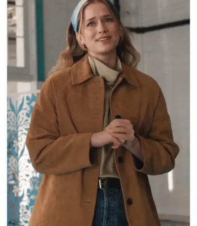 Elsbeth Quinn Powers Brown Suede Jacket