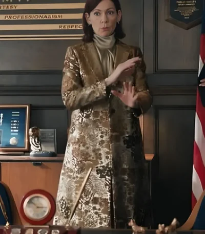 Elsbeth S02 Carrie Preston Jacquard Coat