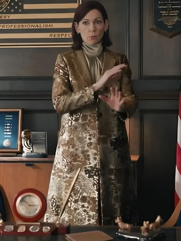 Elsbeth S02 Carrie Preston Jacquard Coat