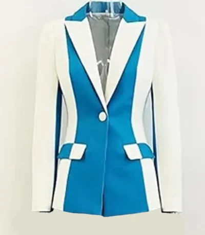 Elsbeth S03 Carrie Preston Blue and White Blazer